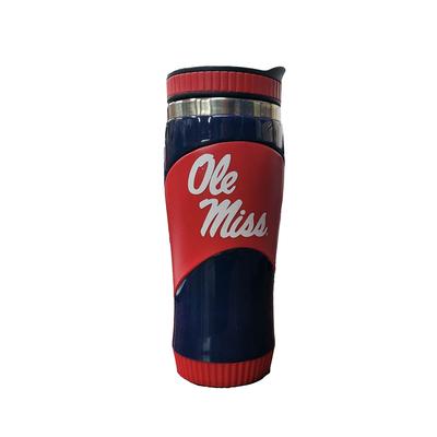 OLE MISS 16OZ STAINLESS STEEL SCHOOL SPIRIT TRAVEL TUMBLER