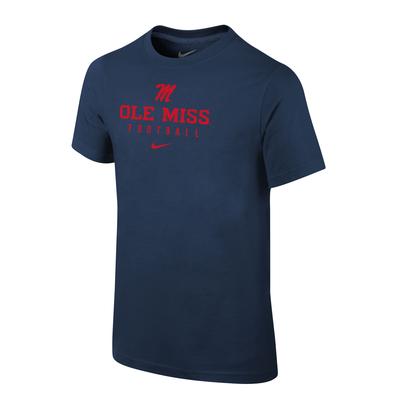 OLE MISS FOOTBALL COTTON TEAM ISSUE SS TEE