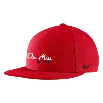 Navy Nike Dri-Fit hat - Red block UM with grey and white rope