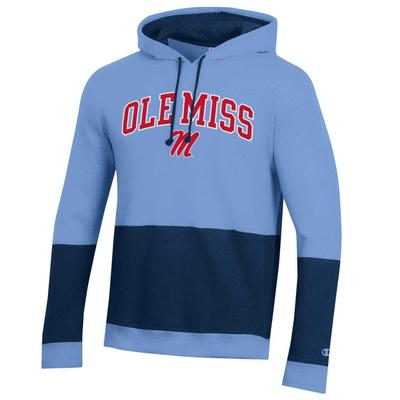 OLE MISS SCRIPT M MTO SUPER FAN 23 BIG STRIPE HOOD