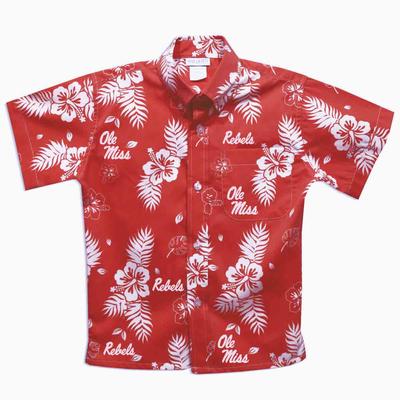 SS OLE MISS REBELS HAWAIIAN BUTTON DOWN