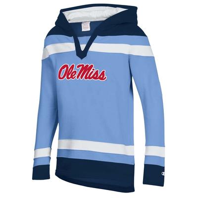 YOUTH PIN STRIPE OLE MISS BASEBALL JERSEY