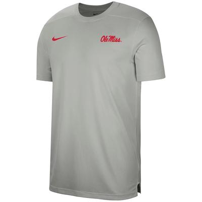 OLE MISS NIKE SIDELINE UV COACH SS TOP