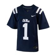 KIDS OLE MISS NO 1 FOOTBALL JERSEY