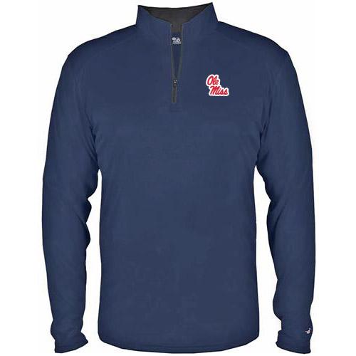 STACKED OLE MISS QUARTER ZIP POLY WINDSHIRT