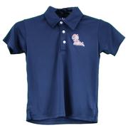 STACKED OLE MISS TODDLER SS POLY POLO