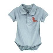 STACKED OLE MISS POLYKIDS POLO ROMPER