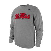 SCRIPT OLE MISS TACKLE TWILL FLEECE CREW