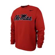 SCRIPT OLE MISS TACKLE TWILL FLEECE CREW