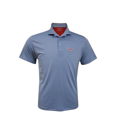 OLE MISS BAMBOO CHARCOAL STRIPE POLO