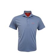 OLE MISS BAMBOO CHARCOAL STRIPE POLO