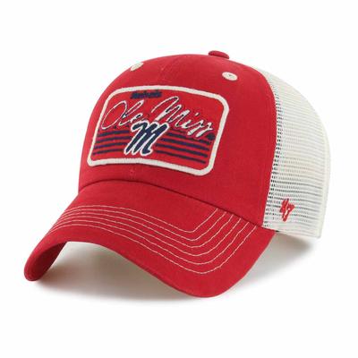 REBELS OLE MISS SCRIPT M FIVE POINT CLEAN UP CAP