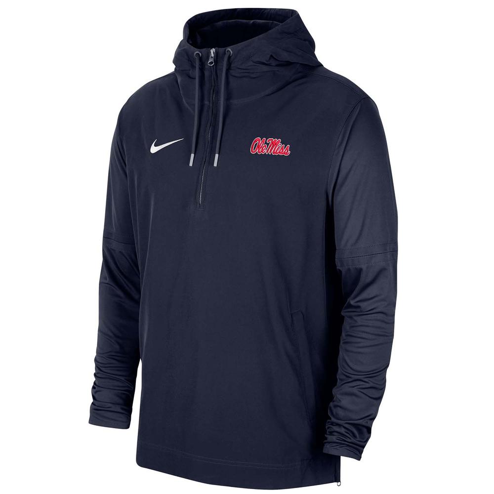 Ole Miss Nike Lightweight Coach Ls Jacket