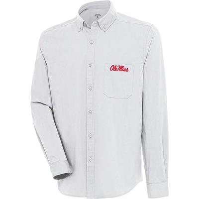 SCRIPT OLE MISS FLIGHT WOVEN DRESS SHIRT