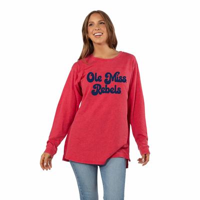 OLE MISS GROOVY MULTI PRINT TUNIC LONG SLEEVE