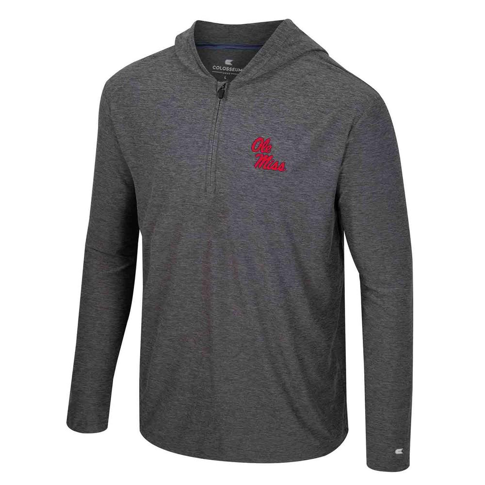 OLE MISS ROCKY QTR ZIP HOODED WINDSHIRT