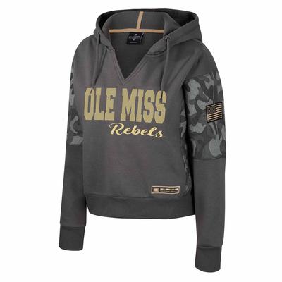  Pressbox/Royce Apparel Women's Ole Miss Rebels Comfy Cord  Pullover Sweatshirt (Medium) Team Color : Sports & Outdoors