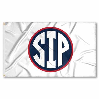 WHITE 3X5 FOOT SIP FLAG WITH GROMMETS