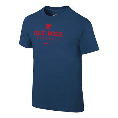 OLE MISS FOOTBALL PRESCHOOL COTTON TEAM ISSUE SS TEE