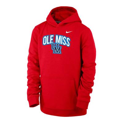 OLE MISS UM CLUB FLEECE PO HOODY