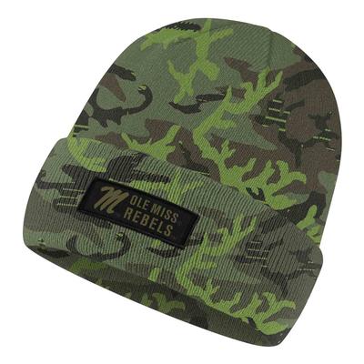 SCRIPT M OLE MISS REBELS MILITARY BEANIE