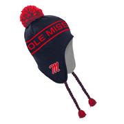 OLE MISS REBELS SCRIPT M EARFLAP BEANIE