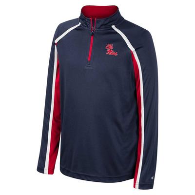 OLE MISS YOUTH EDDIE QTR ZIP WINDSHIRT