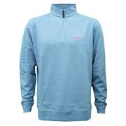 OLE MISS DUO TONE BLENDED COTTON STRIPE PULLOVER