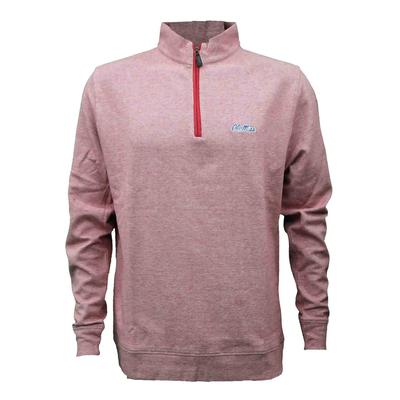 OLE MISS END ON END TRIM QTR ZIP PULLOVER