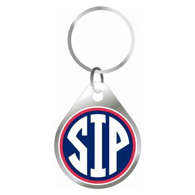 CIRCLE SIP DOMED KEYCHAIN