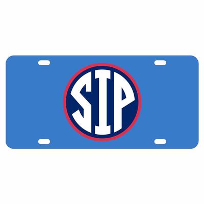 BLUE CIRCLE SIP LICENSE PLATE