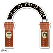 2 INCH WALK OF CHAMPIONS TEXTURED STICKER