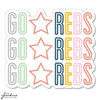 2 INCH REPEAT GO REBS TEXTURED STICKER