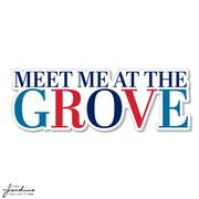 2 INCH MEET ME AT THE GROVE TEXTURED STICKER