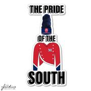 2 INCH PRIDE OF THE SOUTH TEXTURED STICKER