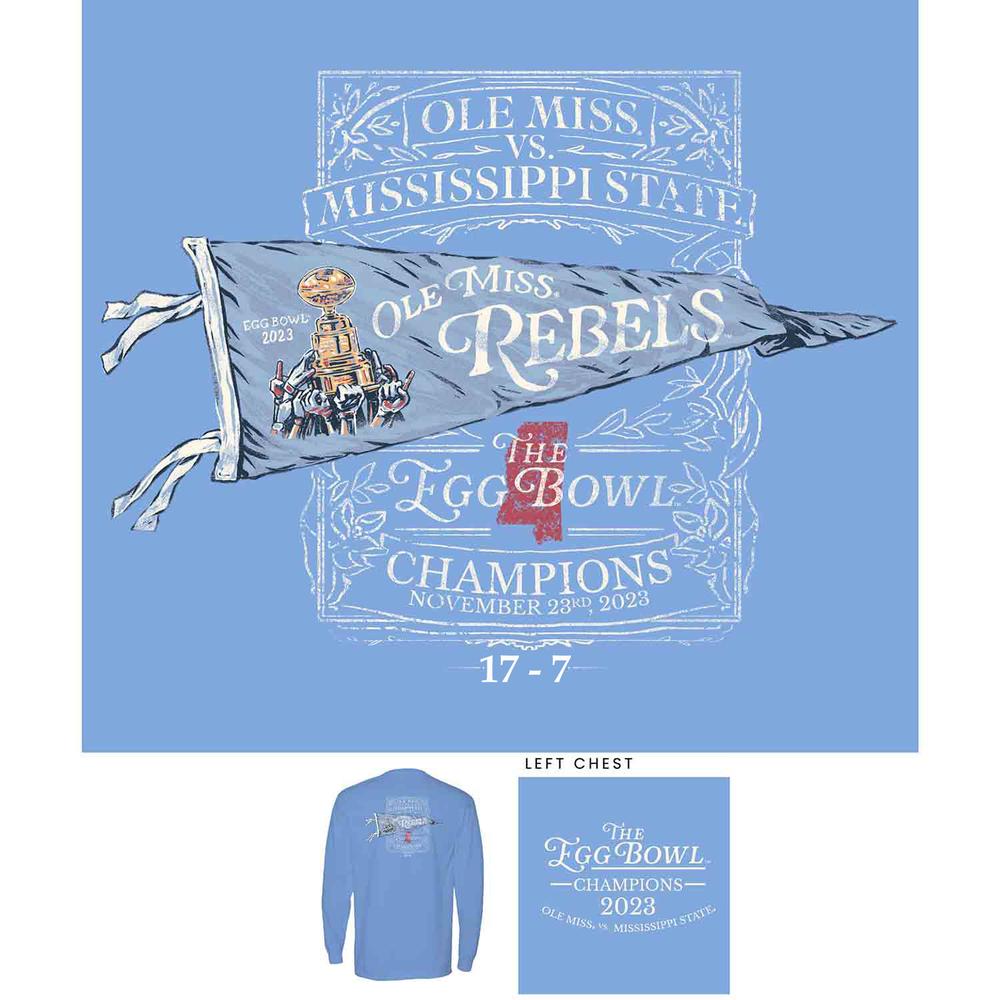 CLEARANCE LS YOUTH OLE MISS EGG BOWL SCORE TSHIRT