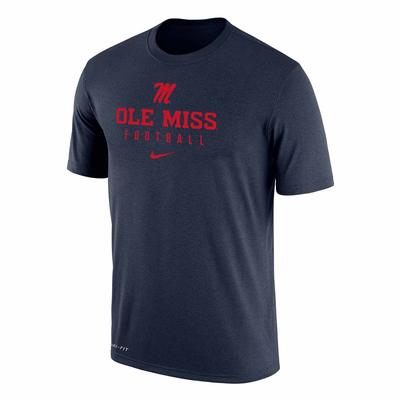 OLE MISS FOOTBALL DRIFIT COTTON TEAM ISSUE SS TEE