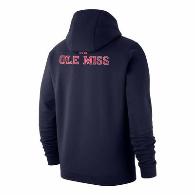 OLE MISS NIKE SIDELINE CLUB FLEECE PO HOODIE