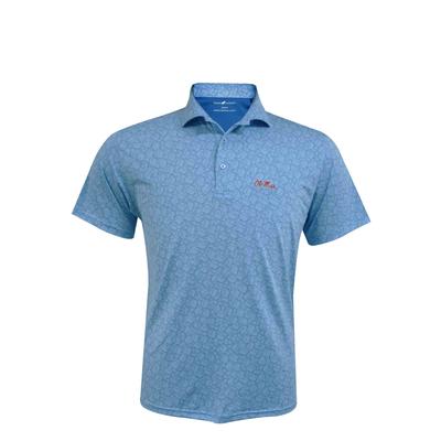 OLE MISS ABSTRACT BAMBOO CHARCOAL MS STATE MAP POLO