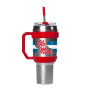 STACKED OLE MISS 40OZ STAINLESS STEEL TUMBLER