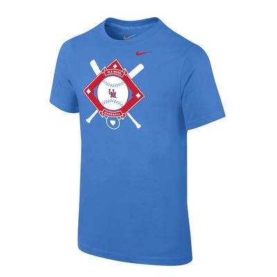 SS OLE MISS BASEBALL DIAMOND CROSS BATS CORE TEE