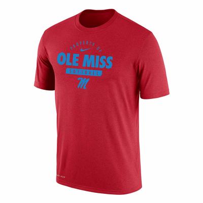 SS PROPERTY OLE MISS SOFTBALL DRI-FIT COTTON TEE