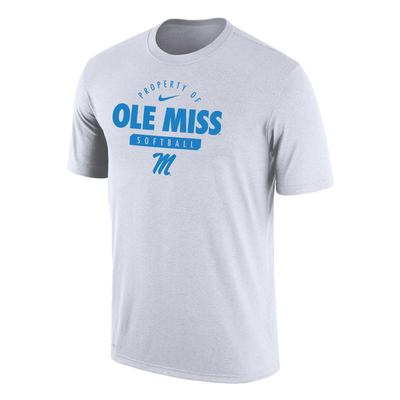 SS PROPERTY OLE MISS SOFTBALL DRI-FIT COTTON TEE WHITE