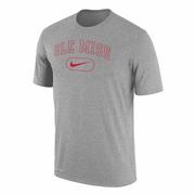 SS ARCHED BLOCK OLE MISS OVER NIKE SWOOSH DRI-FIT COTTON TEE