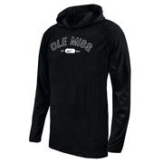 BLOCK OLE MISS DRI-FIT COTTON LS HOODIE TEE