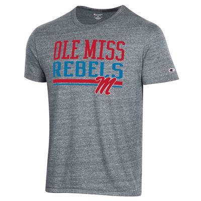 OLE MISS REBELS SCRIPT M TRI BLEND TEE