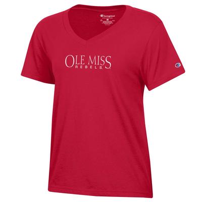 SS OLE MISS REBELS VNECK CORE TEE