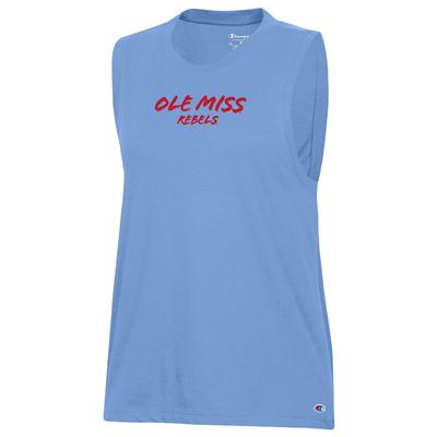 OLE MISS REBELS BRUSH FONT CORE TANK