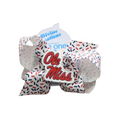 OLE MISS CONFETTI HAIR BOW