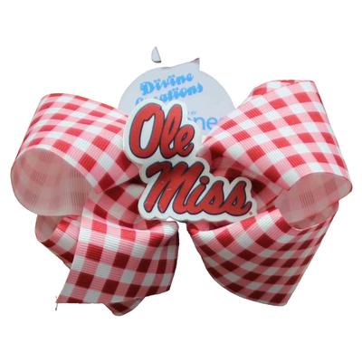 OLE MISS GINGHAM CHECK  HAIRBOW